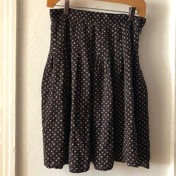Brown Polka Dots Skirt - Picture 4 of 9